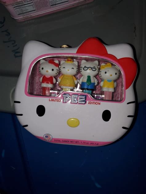 pez hello kitty metal lunch box|hello kitty pez set.